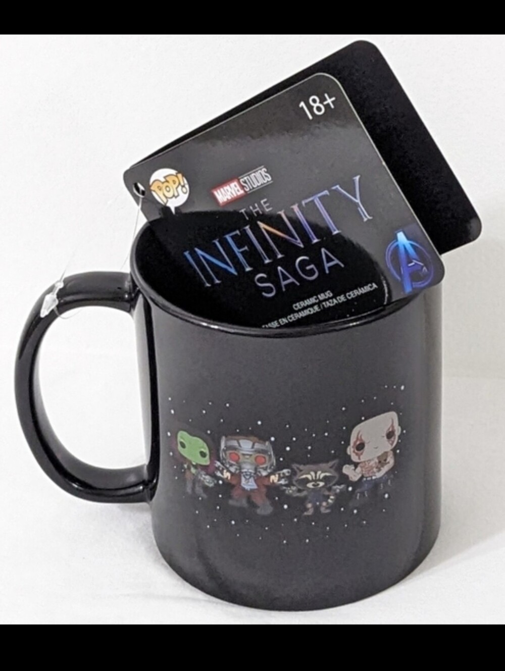 Marvel The Infinity Saga Funko Pop Guardians Of The Galaxy Black Ceramic Mug NWT
